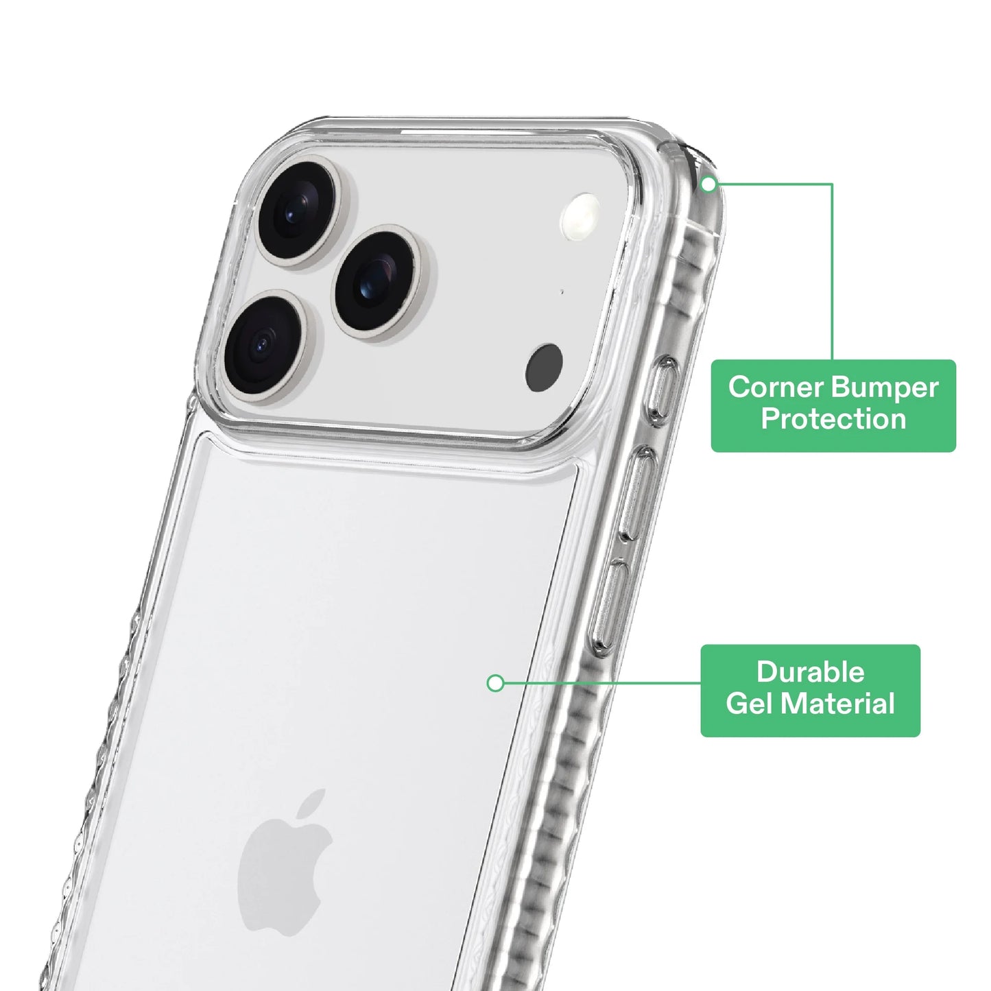 Protective Gel Phone Case for Iphone 17 Pro Max - Clear
