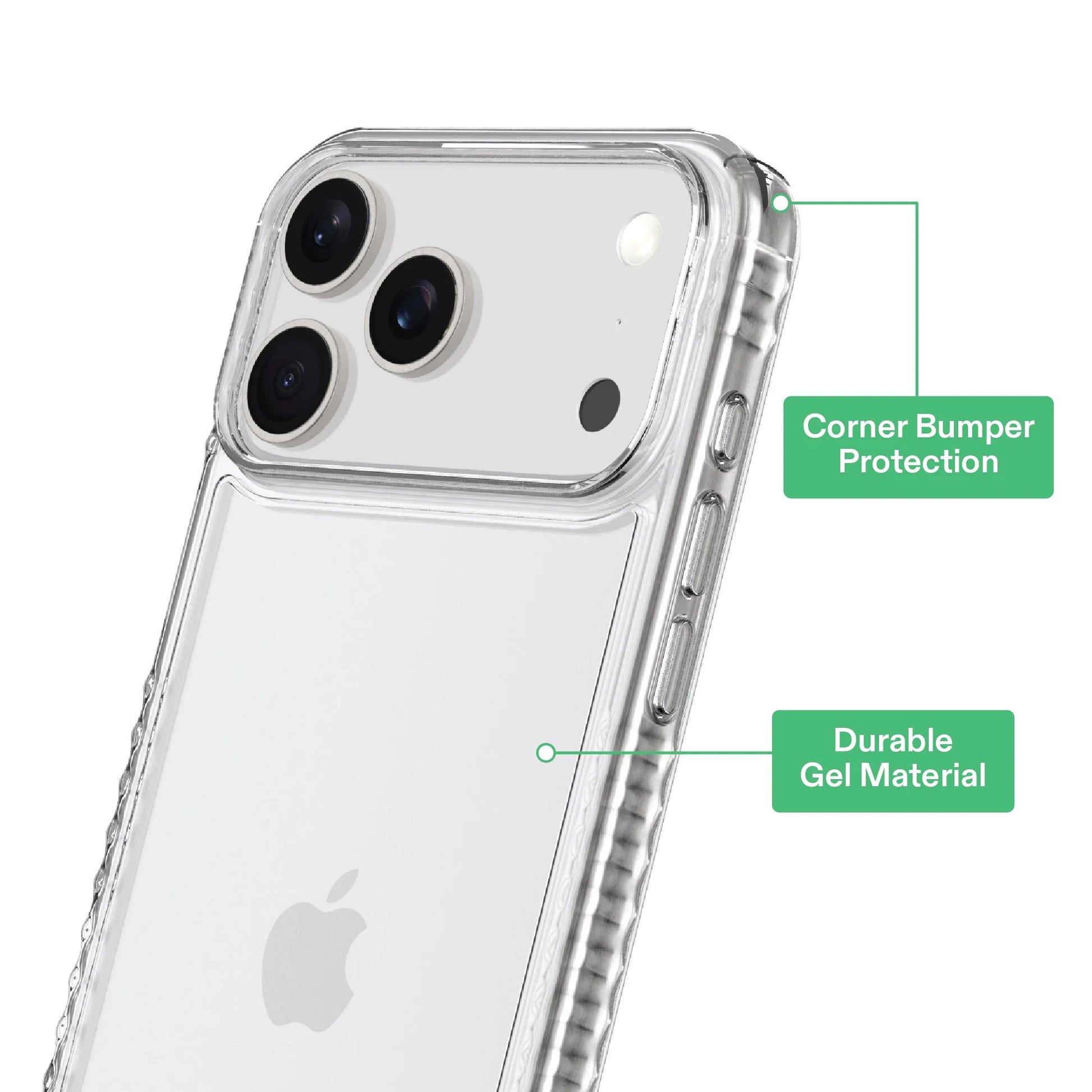 Protective Gel Phone Case for Iphone 17 Pro Max - Clear